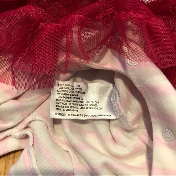 Cat & Jack Hooray! Footless Pink Outfit w/ Tutu NB - Picture 4 of 4